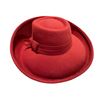 Image 2 : Vibrant Red Wide-Brim Hat with Elegant Ribbon - Movie Prop