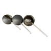 Image 1 : Set of 3 VFX Balls: Half Chrome, Half Grey Stainless Steel, 18 cm