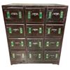 Image 1 : Vintage Chinese Apothecary Cabinet with 24 Herb Labels, approx. dimensions: 34" x 22.5" x 41"