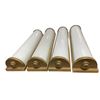 Image 2 : Set of 4 Wall Sconces/Lights: Brass/Opaque, approx. 24 x 5.5 x 4 inches