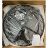 Image 2 : Group of assorted - incldues 2 Mainstays 6in desk fan w. clip & two 3-light retro bedroom hallway lu