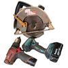 Image 1 : 3-pc - includes Makita Brushlless 18V drill/driver & Milwaukee M12 impact driver & Ryobi Circular sa