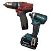 Image 2 : 3-pc - includes Makita Brushlless 18V drill/driver & Milwaukee M12 impact driver & Ryobi Circular sa