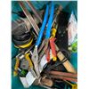 Image 2 : Bin of assorted tools w/ Anvil masonry tool set w/ kneeling pad