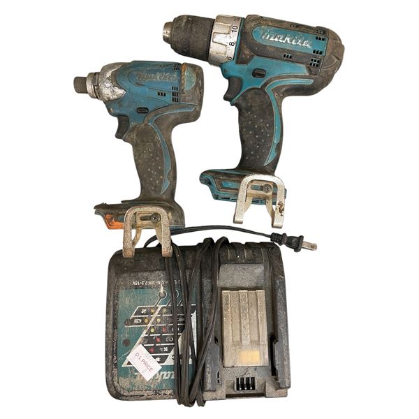 Makita 18V drill + Impact Driver + Charger set (no batteries)