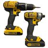 Image 2 : Group of 2 Dewalt drills - includes hammer/drill driver (DCD785) & 1/4" (6mm) cordless impact driver