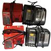 Image 1 : Group of 2 Milwaukee M12/M18 chargers & 2 Makita DC18SD charger
