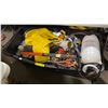 Image 1 : Large Bin Full of Misc. - Tools, Boots, Tape, Etc.