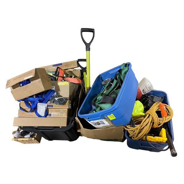 Group of Misc. - Hand Wipes, Tools, Straps, Cords, Etc.