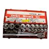 Image 2 : 21-Piece Socket Wrench Set in Metal Case (Pcs may be missing) & Group of 2 Tool Boxes w/Contents & B