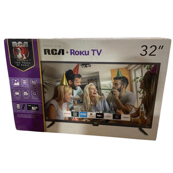 New RCA 32â€ Roku Smart LED TV (Model RTR3261-CA) â€“ In Box â€