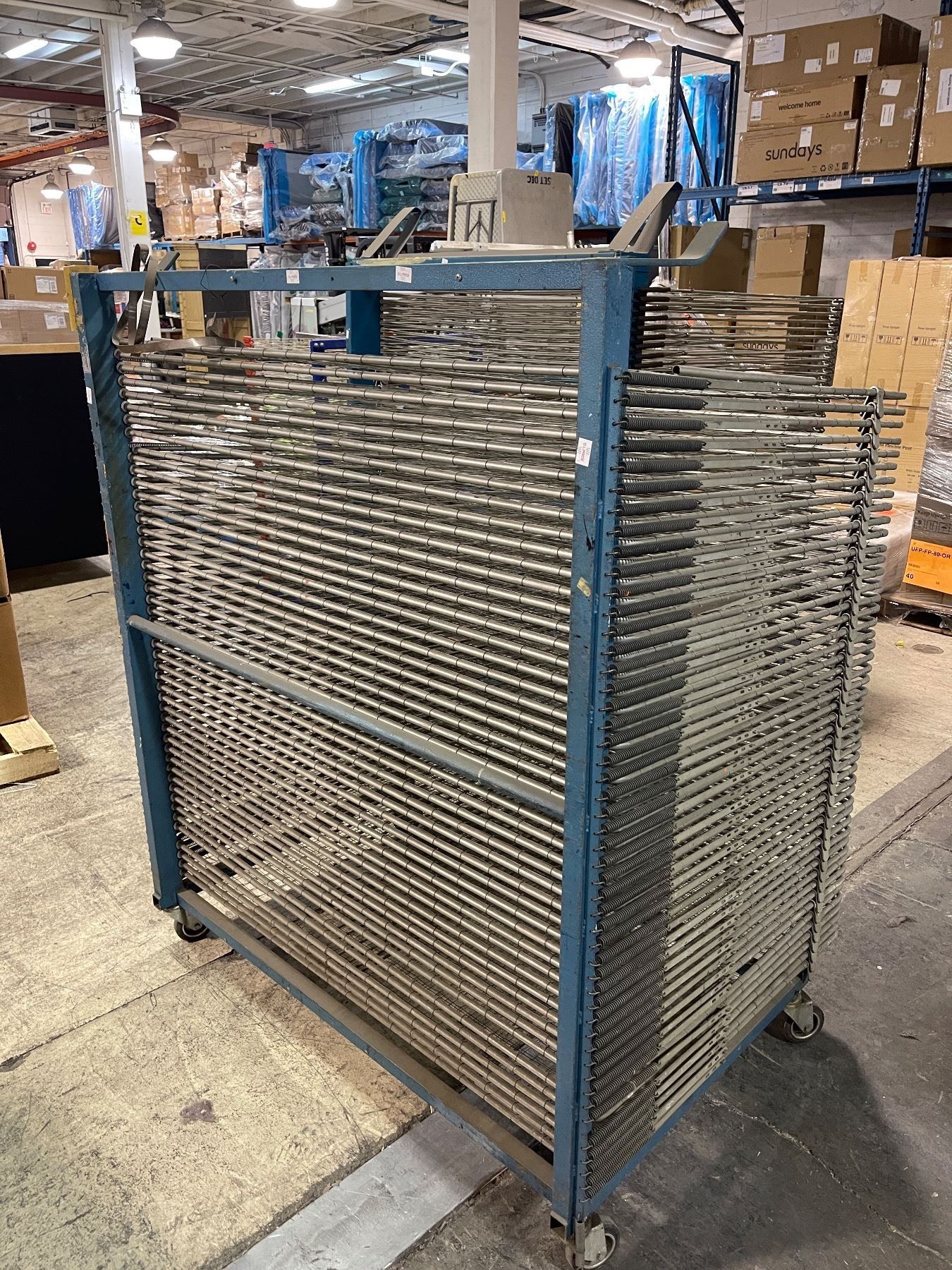 Industrial drying rack w/ casters - Approx 53in x 40in x 63 1/2in H