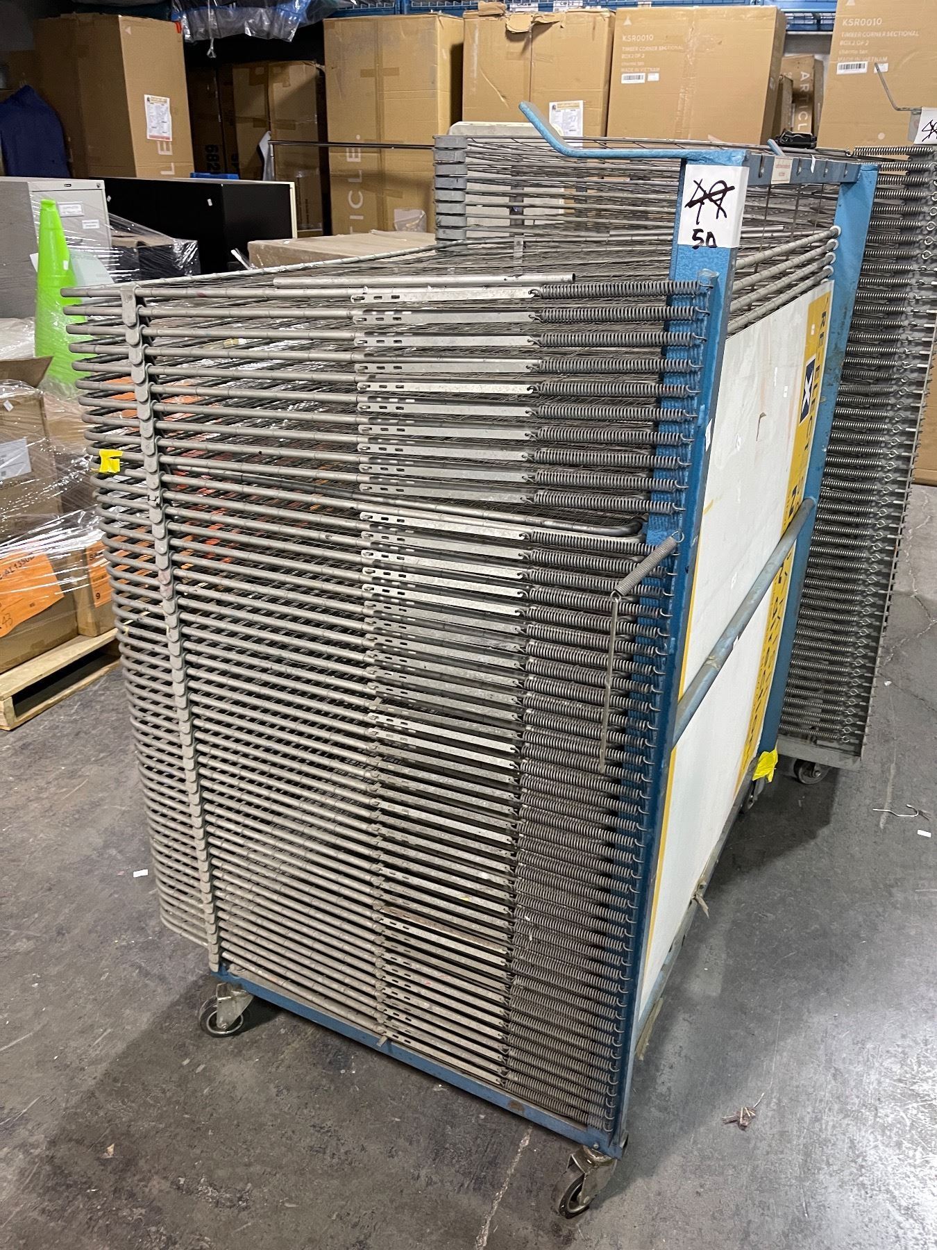 Industrial drying rack w/ casters - Approx 55in x 40in x 65in H