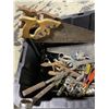 Image 2 : Tote Full of Tools - Various Wrenches, Table Saws, Bolts, Etc.