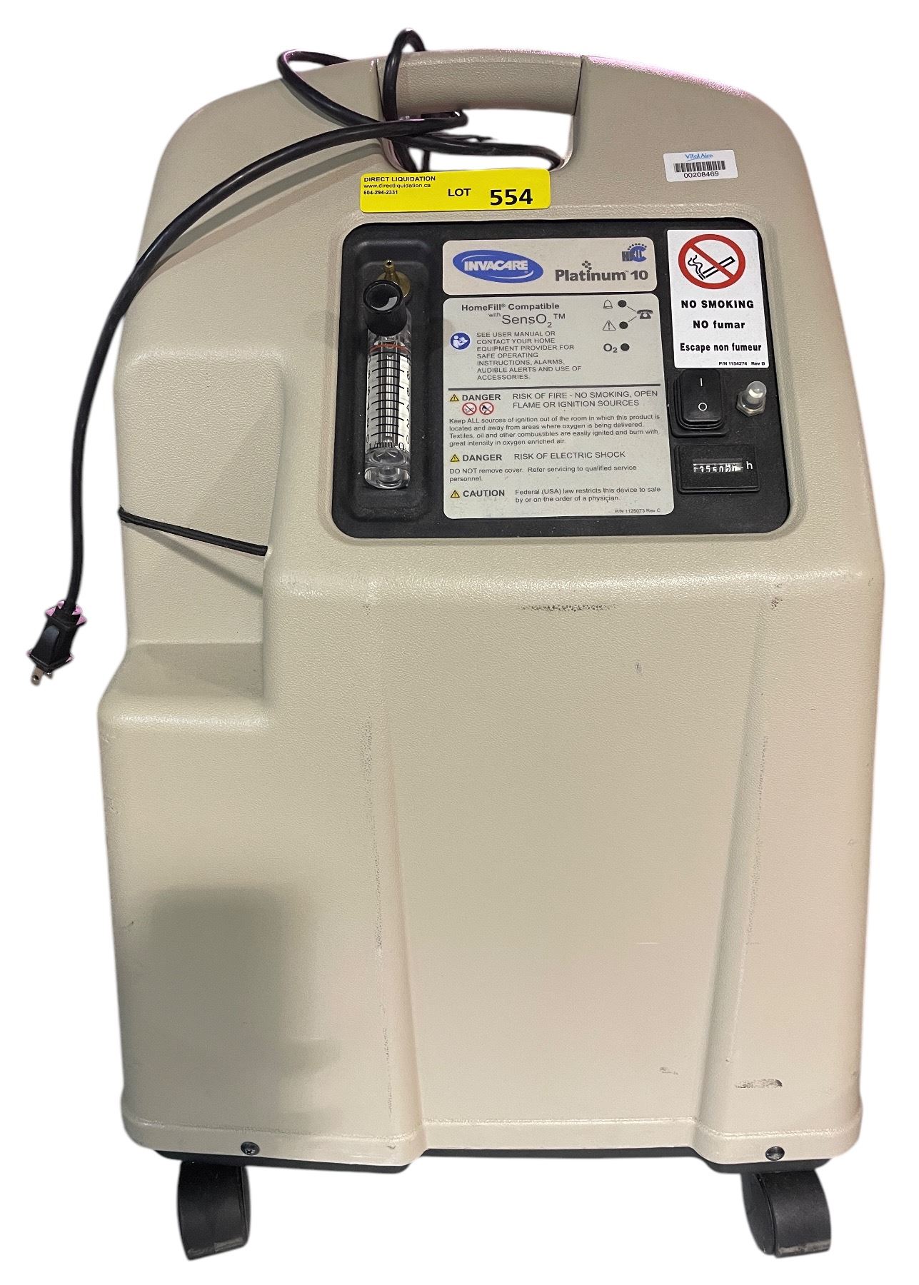 Invacare Platinum 10 Oxygen Concentrator - HomeFill Compatible