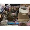 Image 8 : 5 Tier Shelves of Misc - Decor, Black & Decker Oven, Hair Dryer, Velbon DF-40, 7' Willow Tree, Etc.