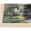 Image 2 : Framed Vintage Landscape Print â€“ Stone Bridge Scene
