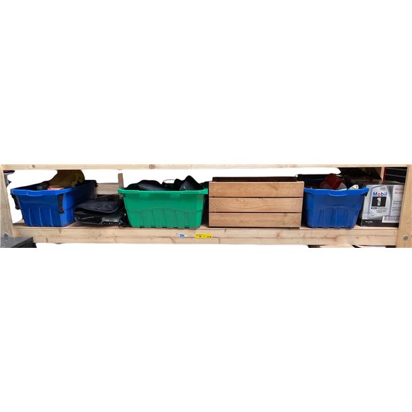 Group of Misc - Synthetic Motor Oil, Rope Light, Wooden Box, Bounce Roller, Assorted Tools, Etc.