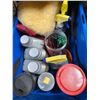Image 2 : Group of Misc - Synthetic Motor Oil, Rope Light, Wooden Box, Bounce Roller, Assorted Tools, Etc.