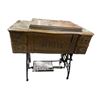 Image 2 : Antique "WHITE" Treadle Sewing Machine Table  & Vintage 3-Drawer Dresser with Carved Accents