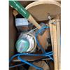 Image 2 : Box of Misc Items - Wood Parts, Tools, Ear Protection, Etc.