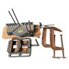 Image 2 : Group of Craftsman Belt and Disc Sander Combo Unit, Precision Miter Box with Rusted Vise Clamp, Pair