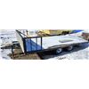 Image 2 : 14FT FLAT DECK TRAILER W/ RAMPS & 4 SPARE TIRES