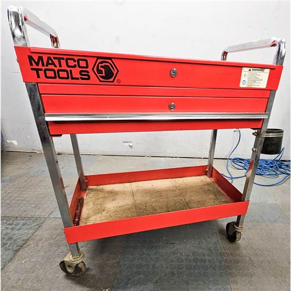 MATCO TOOLS RED TOOL CART W/ 1 DR & FLIP TOP