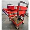 Image 2 : MATCO TOOLS RED TOOL CART W/ 1 DR & FLIP TOP