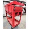 Image 2 : WESTWARD RED TOOL CART W/ 2 DRAWERS & SLIDE TOP
