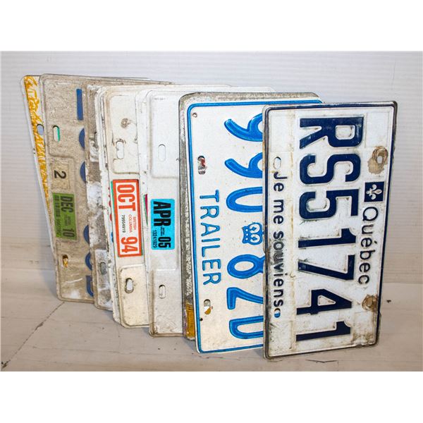 VINTAGE LICENSE PLATES QUEBEC, ONTARIO,