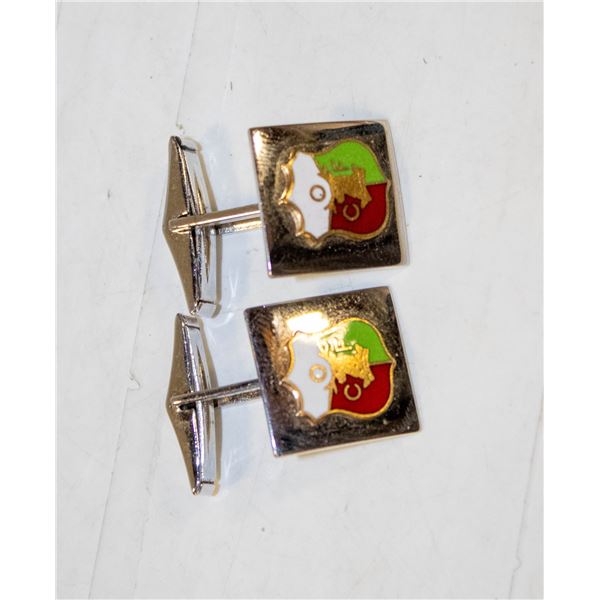 PAIR OF STERLING STAMPED CUFF LINKS