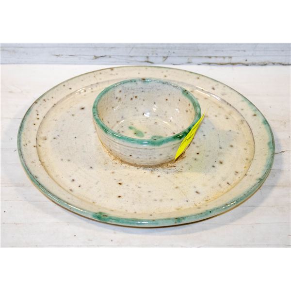CUSTOM POTTERY DIP N CHIP BOWL