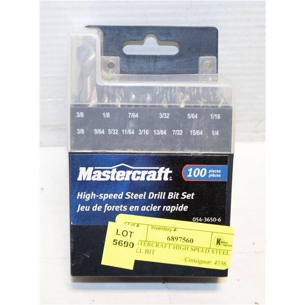 MASTERCRAFT HIGH SPEED STEEL DRILL BIT