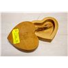Image 1 : HAND MADE WOOD HEART TRINKET BOX
