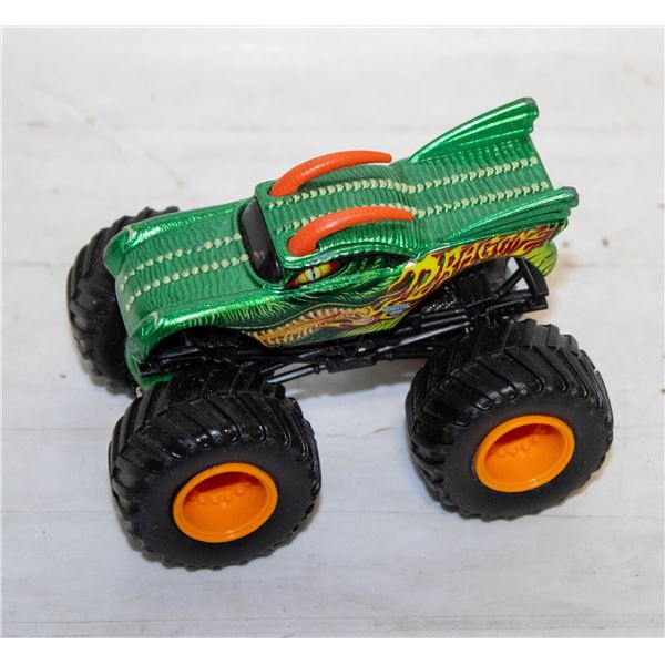 MONSTER JAM DRAGON GREEN ORANGE HORNS