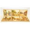 Image 1 : 6 VINTAGE ENGLISH "COUNTRY LIFE" LARGE COASTERS