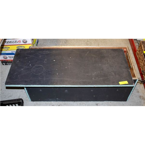 CEDAR CHEST PAINTED BLACK - HARDWARE INSIDE TO BE
