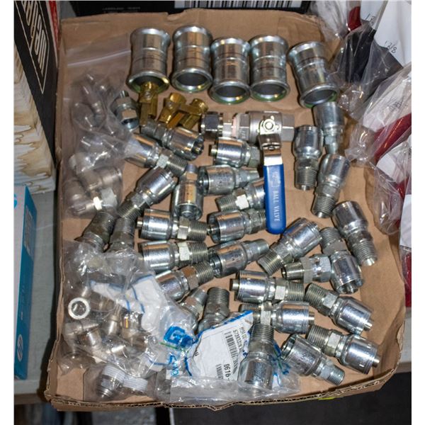 NEW 1/2" HYDRAULIC CRIMP 3/8" NPTF FITTINGS