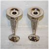Image 1 : PAIR OF 5" SILVER CANDLESTICKS EP LEAD WITH MAKER