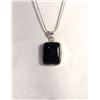 Image 1 : 10)  BEZEL SET NATURAL SQUARE CUT BLACK ONYX