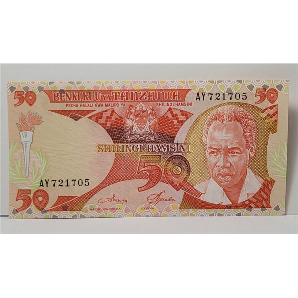 28)  FROM TANZANIA, 50 SHILLING UNCIRCULATED