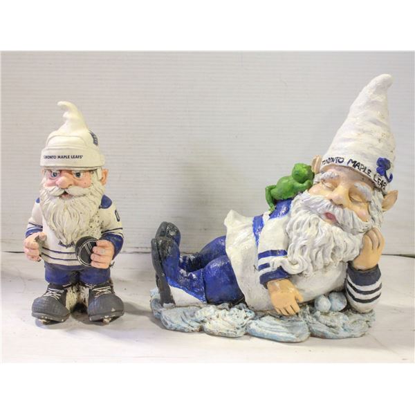 PAIR OF TORONTO MAPLE LEAF GARDEN GNOMES