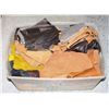 Image 1 : LARGE TUB FULL OF  FUR/LEATHER AND MATERIALS FOR