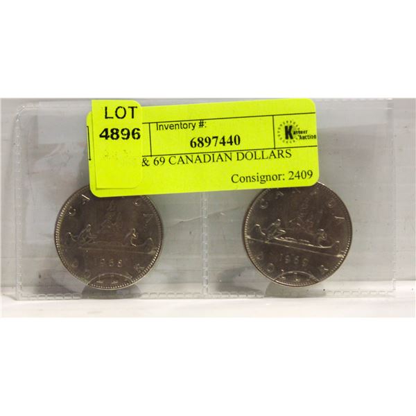 1968 & 69 CANADIAN DOLLARS