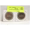 Image 1 : LOT OF 2 1973 CANADIAN DOLLARS