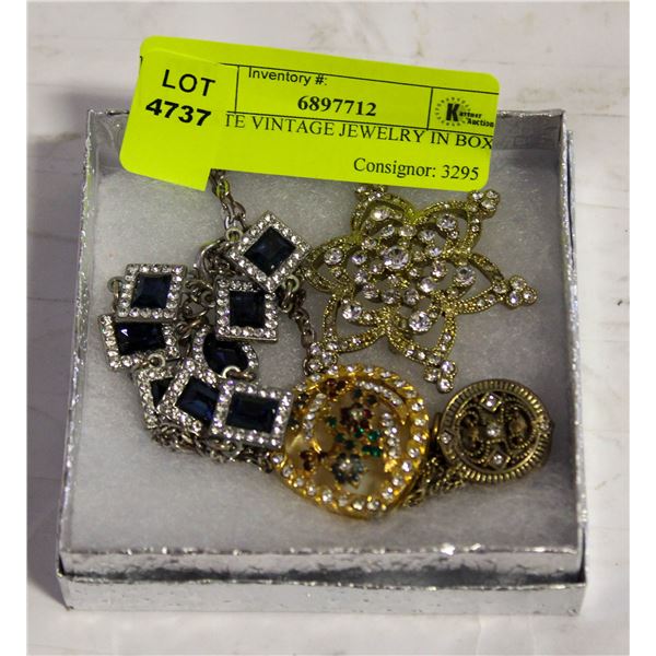 ESTATE VINTAGE JEWELRY IN BOX