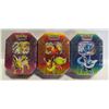 Image 1 : LOT OF 3 SEALED POKEMON GX TINS 4PKS PER TIN 2019
