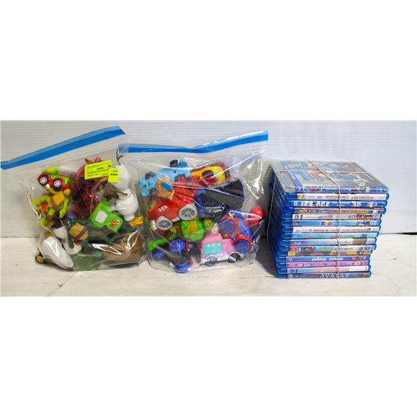 (15) CHILDREN'S BLU-RAY & (25) TOYS: BLU-RAY