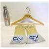 Image 1 : (3) VINTAGE CN CLOTHES HANGER, WORK GLOVES &